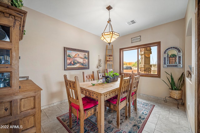 view of dining area