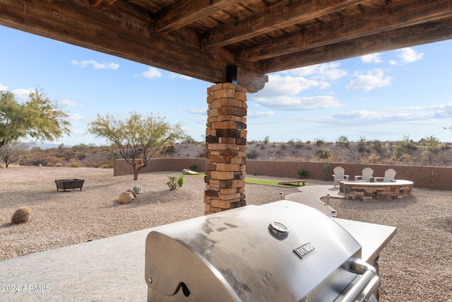 view of patio / terrace featuring grilling area