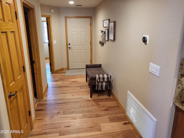 2978 Timberline Rd, Pinetop, AZ 85935 - hall featuring baseboards, light wood-type flooring, and visible vents