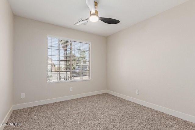33287 N Windmill Run, San Tan Valley, AZ 85144 - carpeted spare room featuring baseboards and a ceiling fan