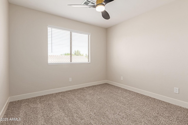33287 N Windmill Run, San Tan Valley, AZ 85144 - carpeted spare room featuring ceiling fan and baseboards