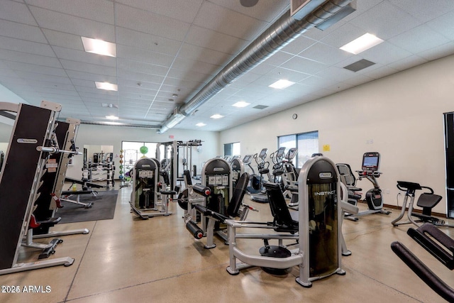 33287 N Windmill Run, San Tan Valley, AZ 85144 - exercise room with a drop ceiling