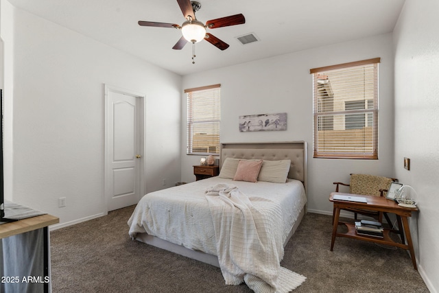7790 E Bravo Ln, Prescott Valley, AZ 86314 - bedroom featuring carpet flooring and a ceiling fan