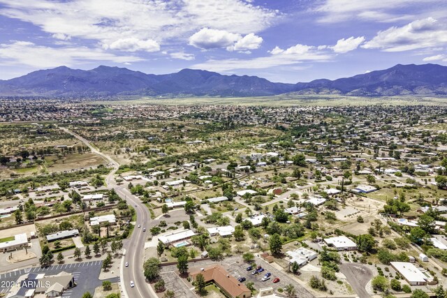 aerial view featuring a mountain view