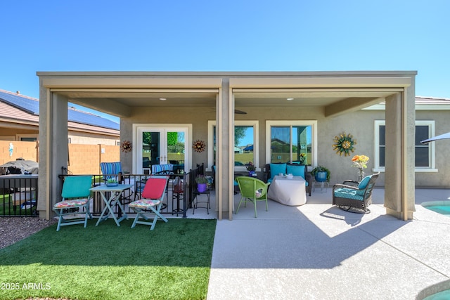 view of patio with fence