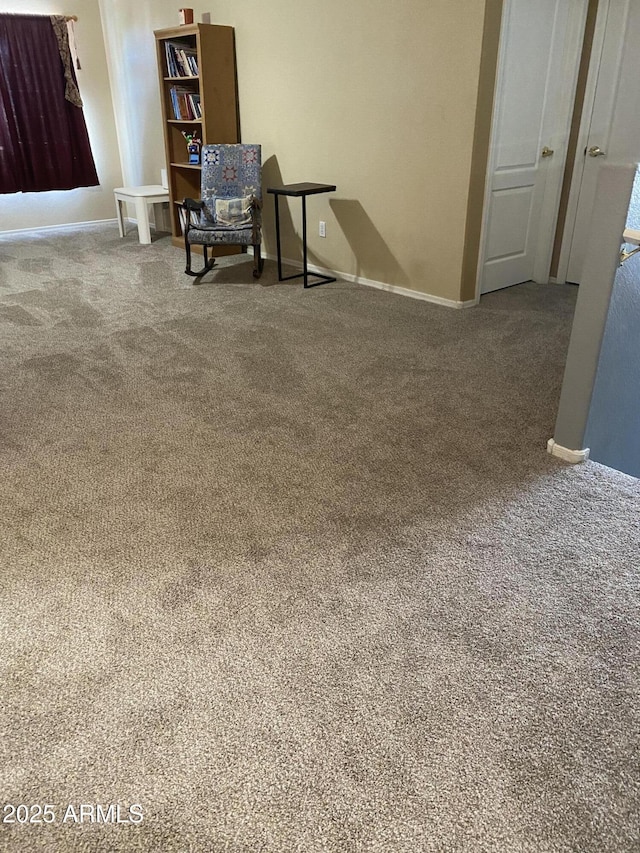 sitting room featuring carpet floors