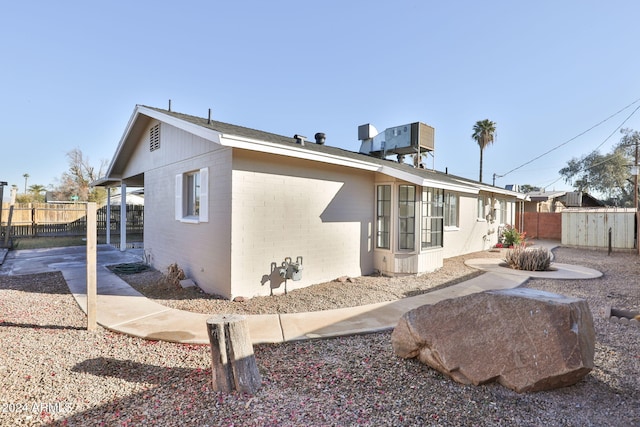 view of home's exterior featuring a patio area