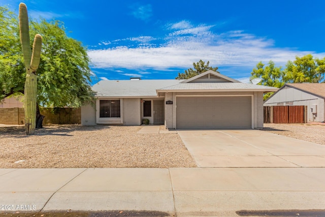 ranch-style house with a garage