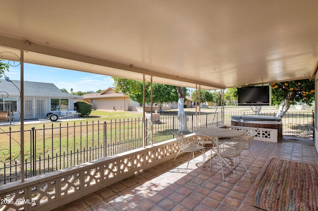 view of patio with fence