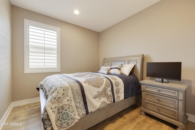 bedroom featuring light hardwood / wood-style floors