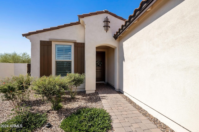 view of doorway to property