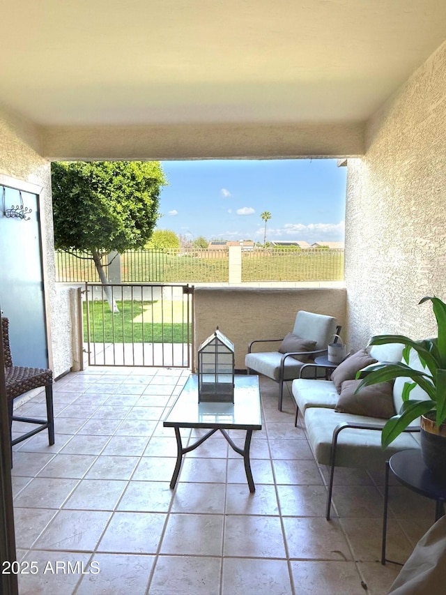 2801 N Litchfield Rd Unit 65, Goodyear, AZ 85395 - view of patio with a balcony and outdoor lounge area