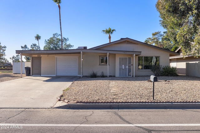 ranch-style house with a garage