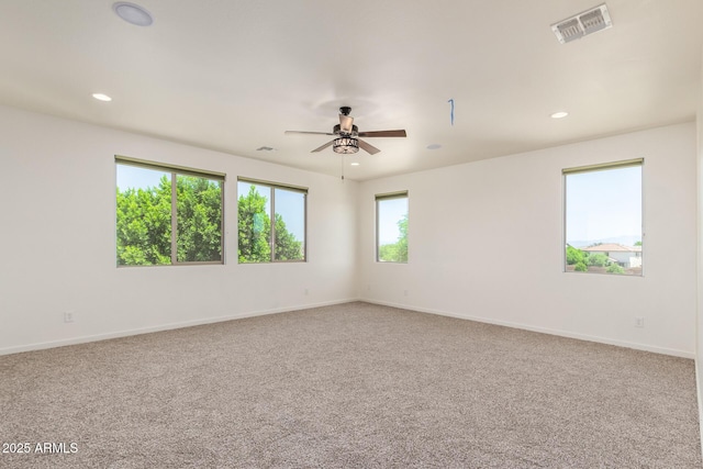 2920 E Virginia St E, Mesa, AZ 85213 - unfurnished room with a ceiling fan, recessed lighting, carpet flooring, and baseboards