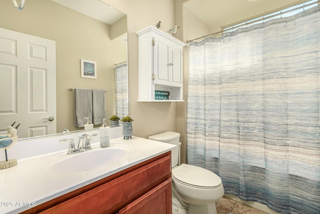 full bath with vanity and toilet