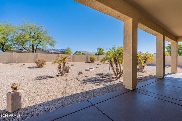 view of patio with a fenced backyard