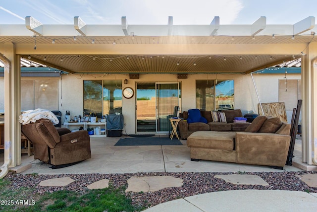 view of patio / terrace with an outdoor hangout area