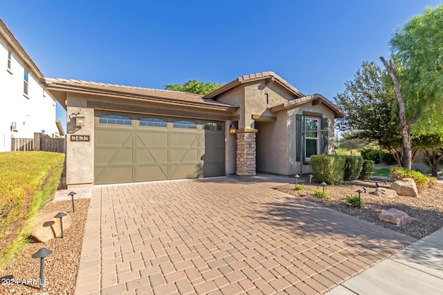 view of front of home featuring a garage