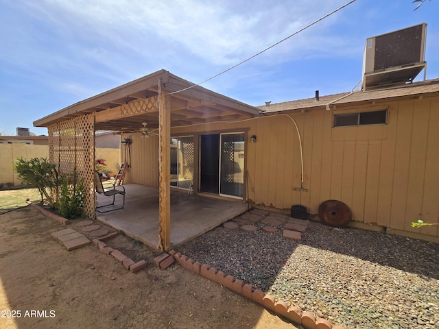 view of patio with fence
