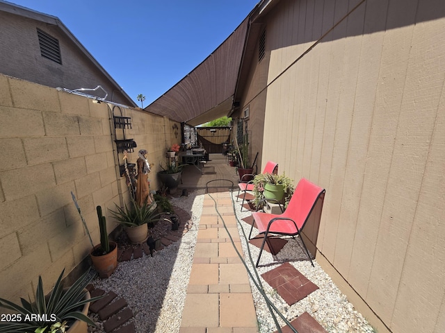 view of patio / terrace with a fenced backyard