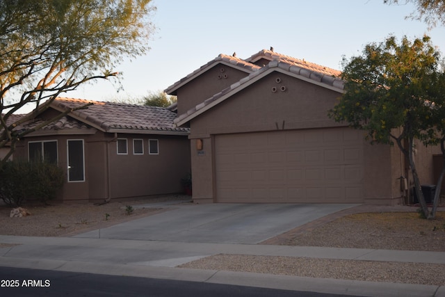 view of front of home featuring a garage