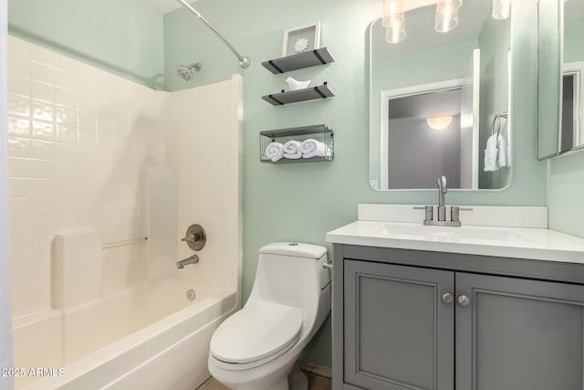 14919 W Hearn Cir, Surprise, AZ 85379 - bathroom featuring shower / bathtub combination, toilet, and vanity