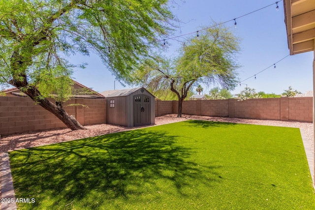 14919 W Hearn Cir, Surprise, AZ 85379 - view of yard with a storage shed and an outbuilding