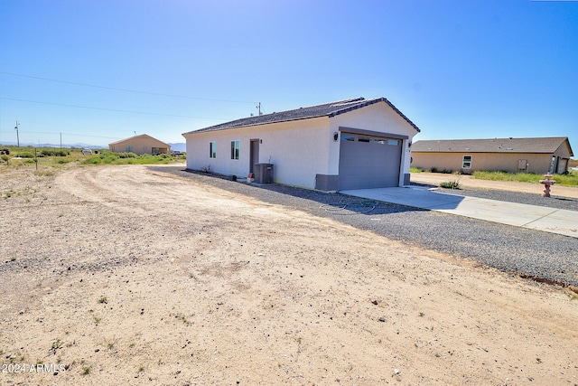 garage with central AC