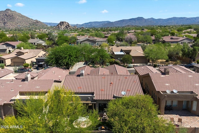 7291 E Eagle Feather Rd, Scottsdale, AZ 85266 - aerial view of residential area featuring a mountainous background