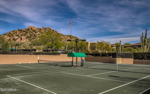 7291 E Eagle Feather Rd, Scottsdale, AZ 85266 - view of tennis court featuring community basketball court