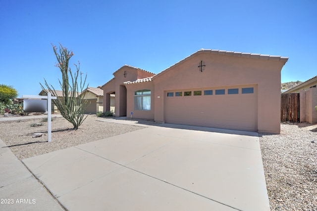 view of front facade with a garage