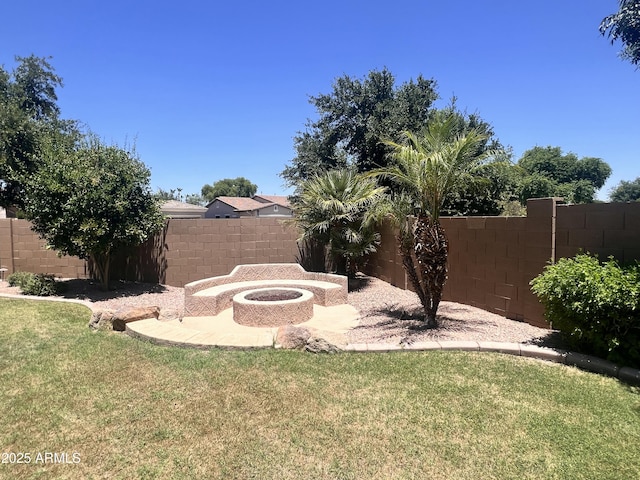 3225 E Cardinal Ct, Chandler, AZ 85286 - fenced backyard featuring an outdoor fire pit