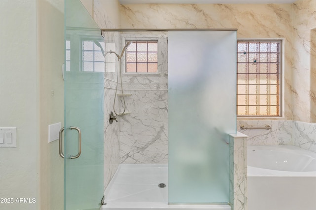 3225 E Cardinal Ct, Chandler, AZ 85286 - bathroom with a bath and a marble finish shower