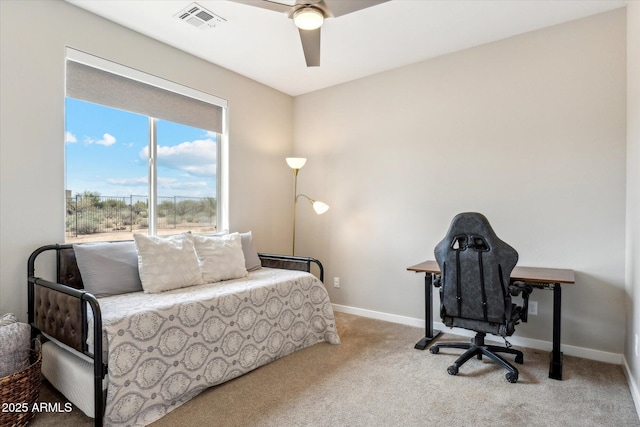 27420 N 170th St, Rio Verde, AZ 85263 - carpeted bedroom with baseboards, a ceiling fan, and visible vents