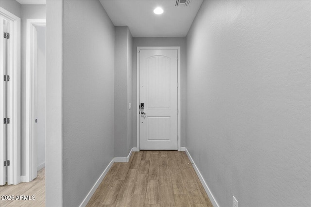 19447 W Mariposa Dr, Litchfield Park, AZ 85340 - corridor with light wood-style floors, baseboards, and recessed lighting