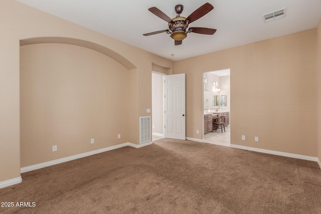 1260 E Sweet Citrus Dr, Queen Creek, AZ 85140 - unfurnished room with carpet, ceiling fan, and baseboards