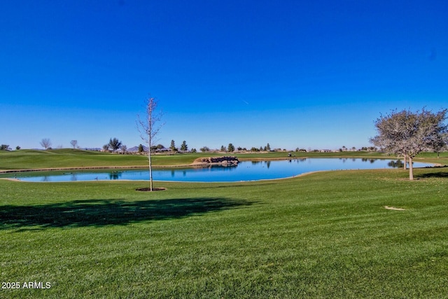1260 E Sweet Citrus Dr, Queen Creek, AZ 85140 - surrounding community with a water view and a lawn