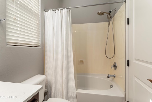 13072 W Alyssa Ln, Peoria, AZ 85383 - bathroom with shower / tub combo, vanity, and toilet