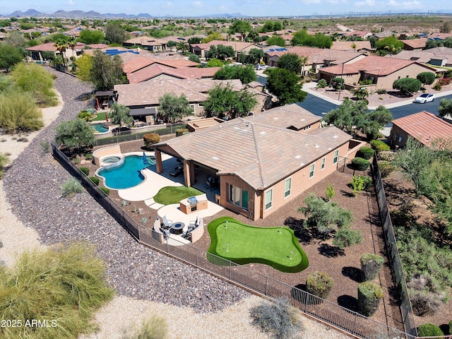 13072 W Alyssa Ln, Peoria, AZ 85383 - aerial view of residential area featuring a pool