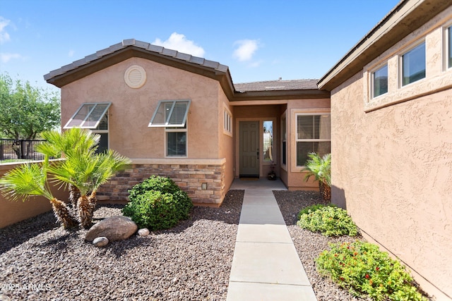 13072 W Alyssa Ln, Peoria, AZ 85383 - property entrance with stucco siding and stone siding