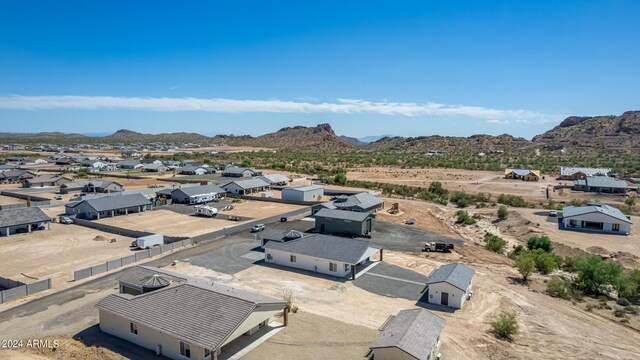 aerial view with a mountain view