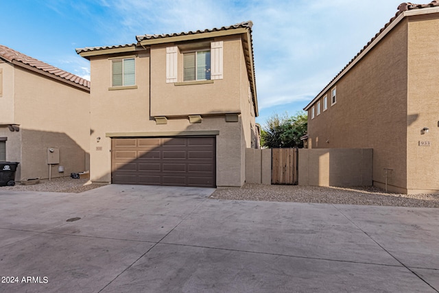 view of front of home featuring a garage