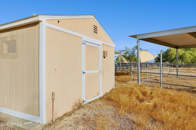 view of outdoor structure