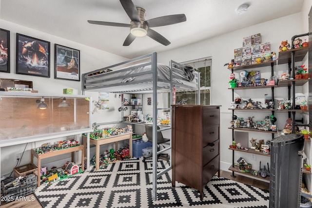 bedroom with wood finished floors