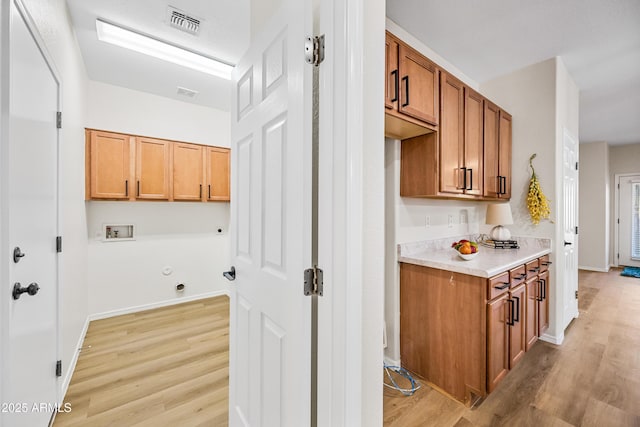 kitchen featuring light hardwood / wood-style flooring