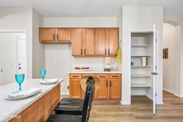 kitchen featuring light hardwood / wood-style floors