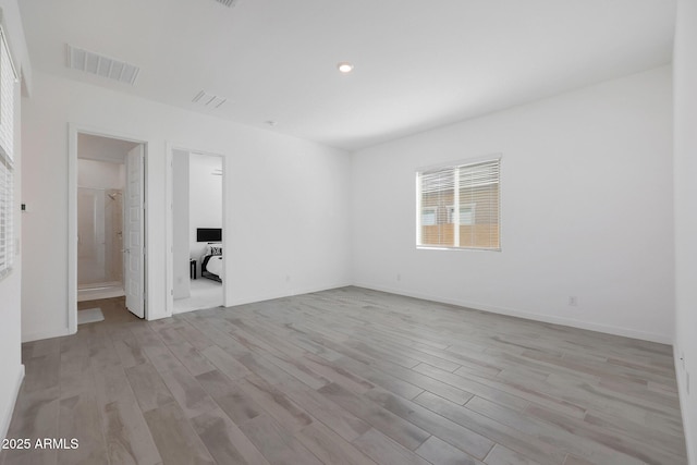 empty room featuring light hardwood / wood-style flooring