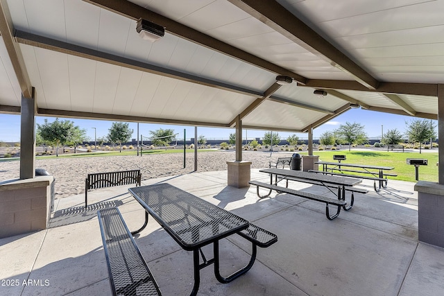 view of patio with volleyball court