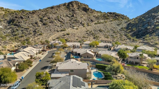 aerial view featuring a mountain view