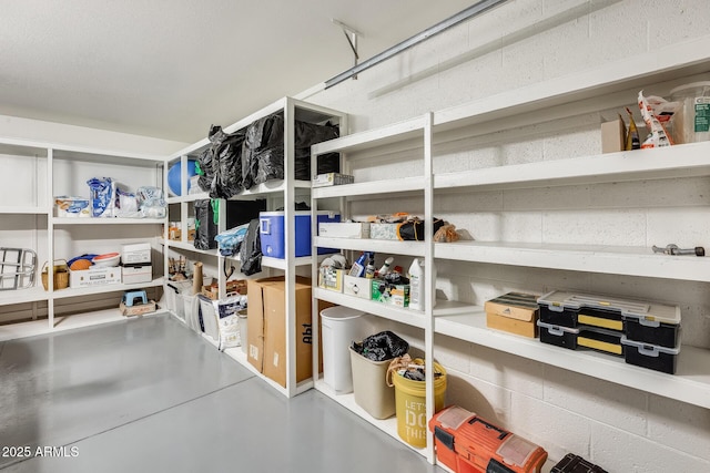 view of storage room